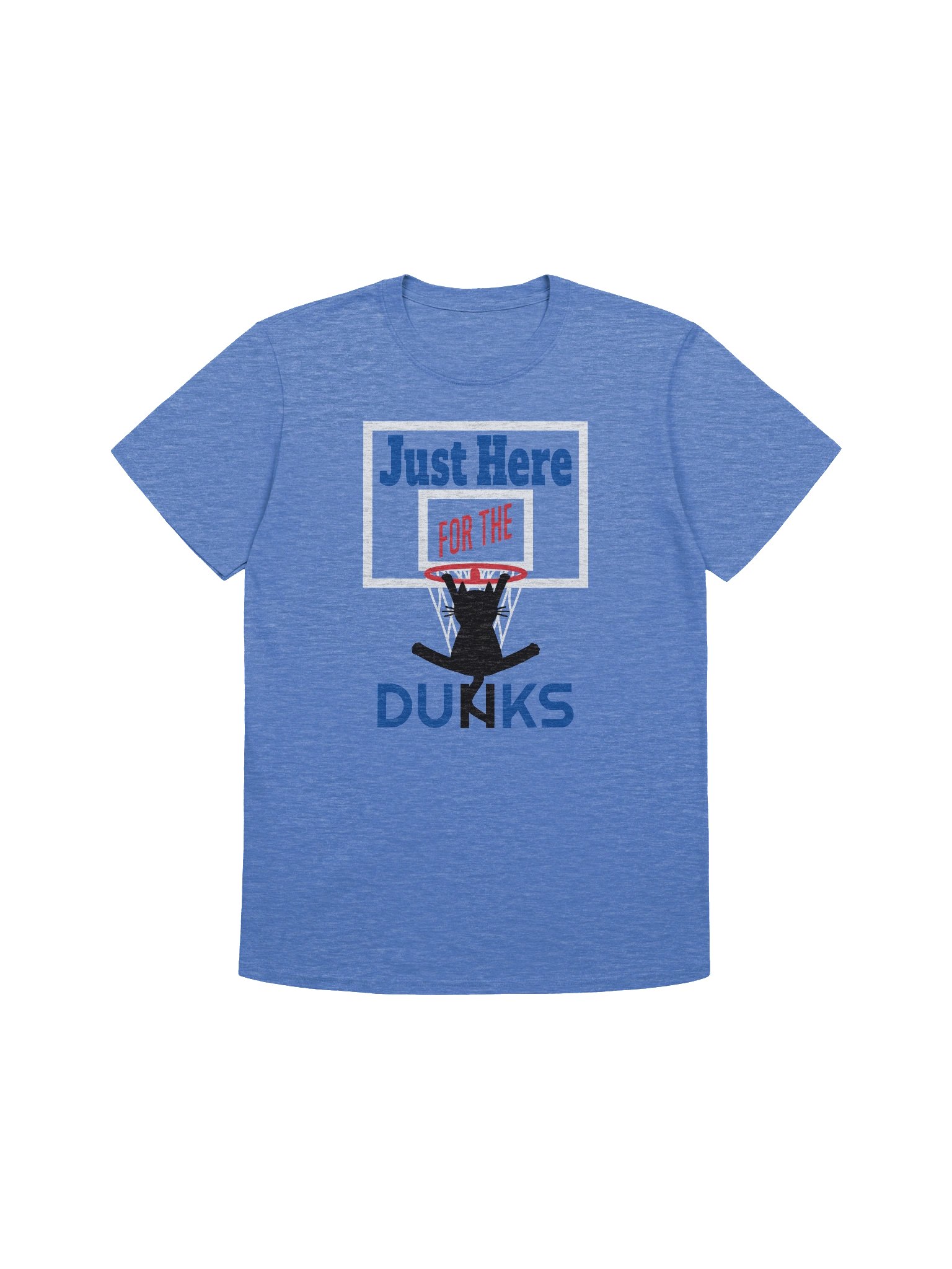 Basketball Cat (Just Here for the DUNKS) - Unisex Adult Super Soft Lightweight T-shirt product image (2)