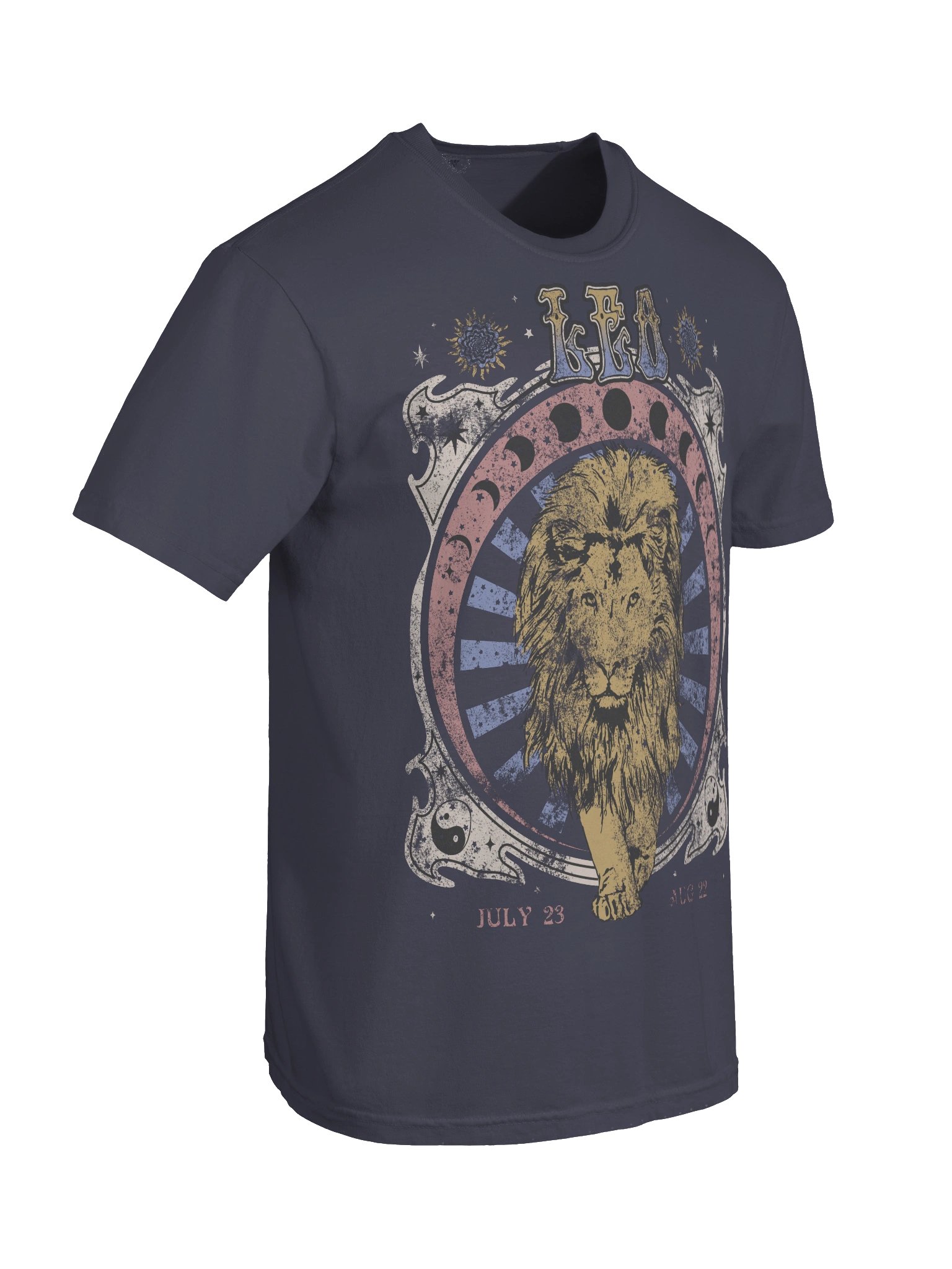 Leo Zodiac Shirt – Vintage Lion Astrology Graphic Tee (July 23 – August 22) product image (27)