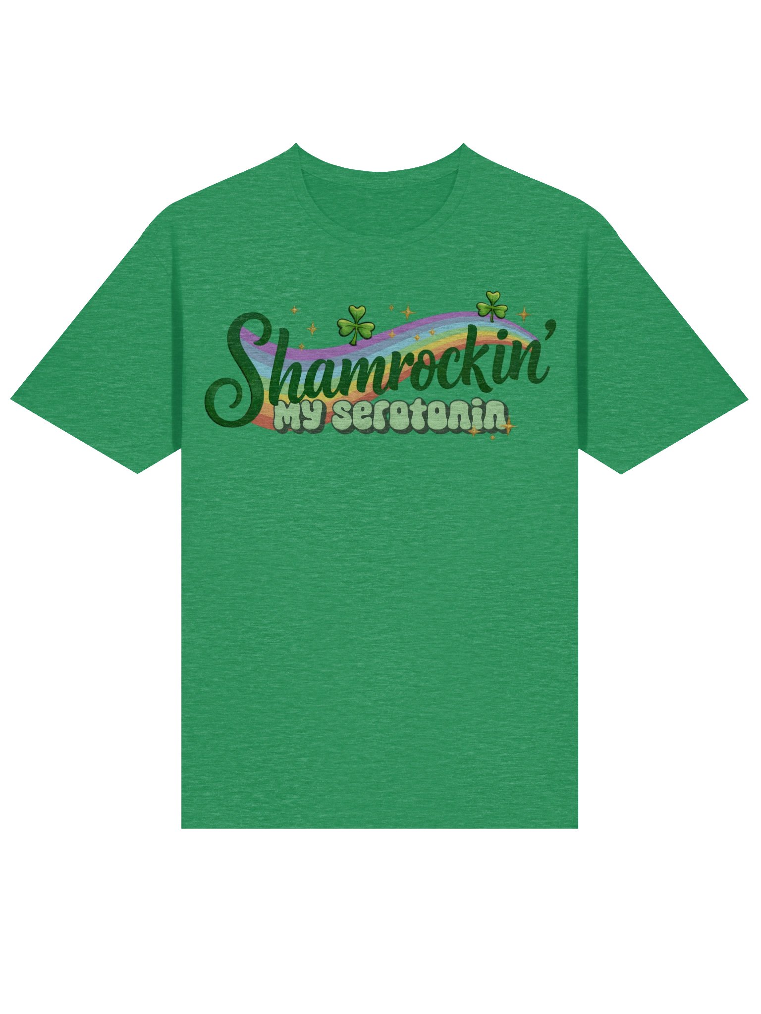 Shamrockin' My Serotonin Retro Mental Health Graphic Tee product image (2)