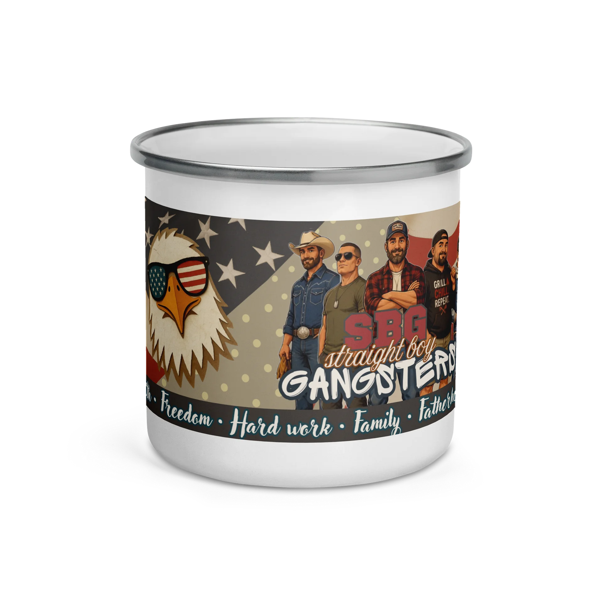 Straight Boy Gangsters (enamel mug) product image (1)