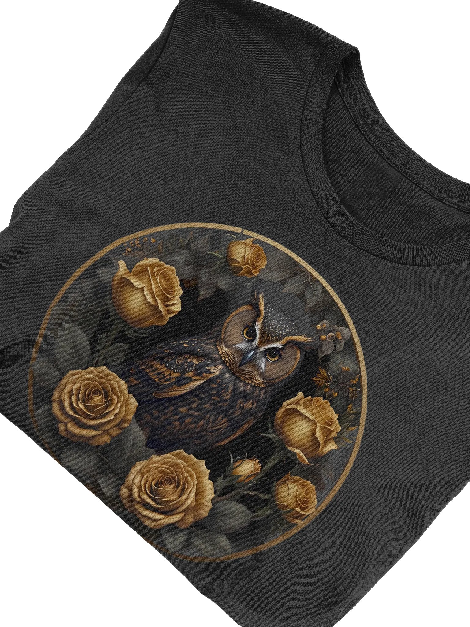 Owl and Roses Circle T-Shirt product image (40)