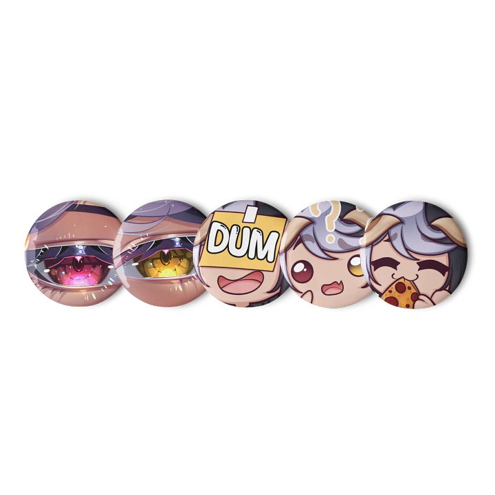 Emote and Eye 5 Button Pins product image (1)