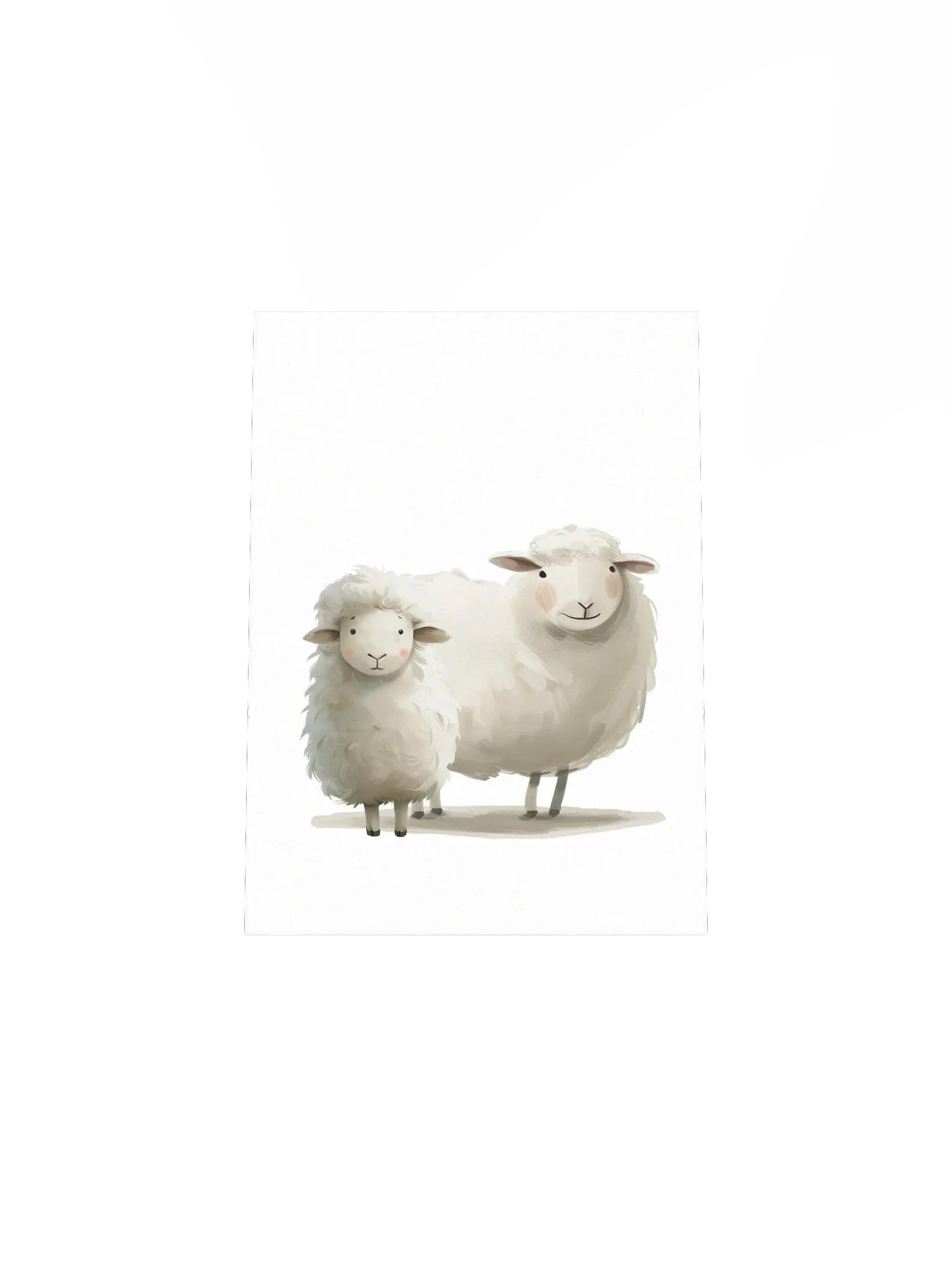 Two Cute Fluffy Sheep Nursery Print product image (5)