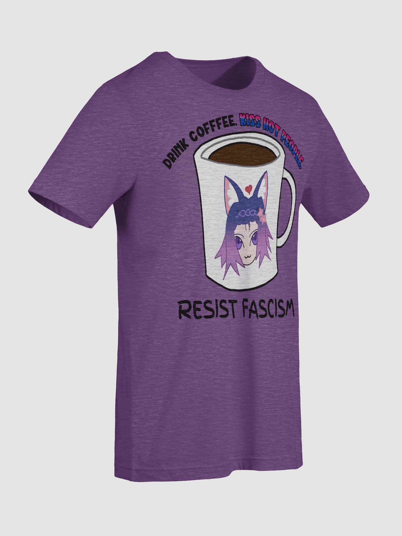 Drink Coffee. Bi Kiss Hot People. Resist Fascism Shirt product image (5)