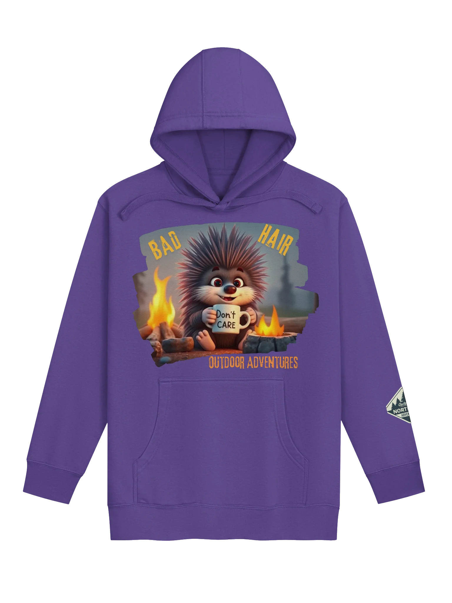 “Bad Hair, Don’t Care” Porcupine Hoodie product image (6)