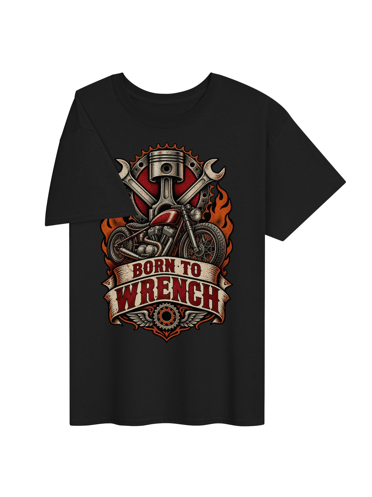 Born to Wrench Vintage Motorcycle Mechanic T-Shirt product image (3)