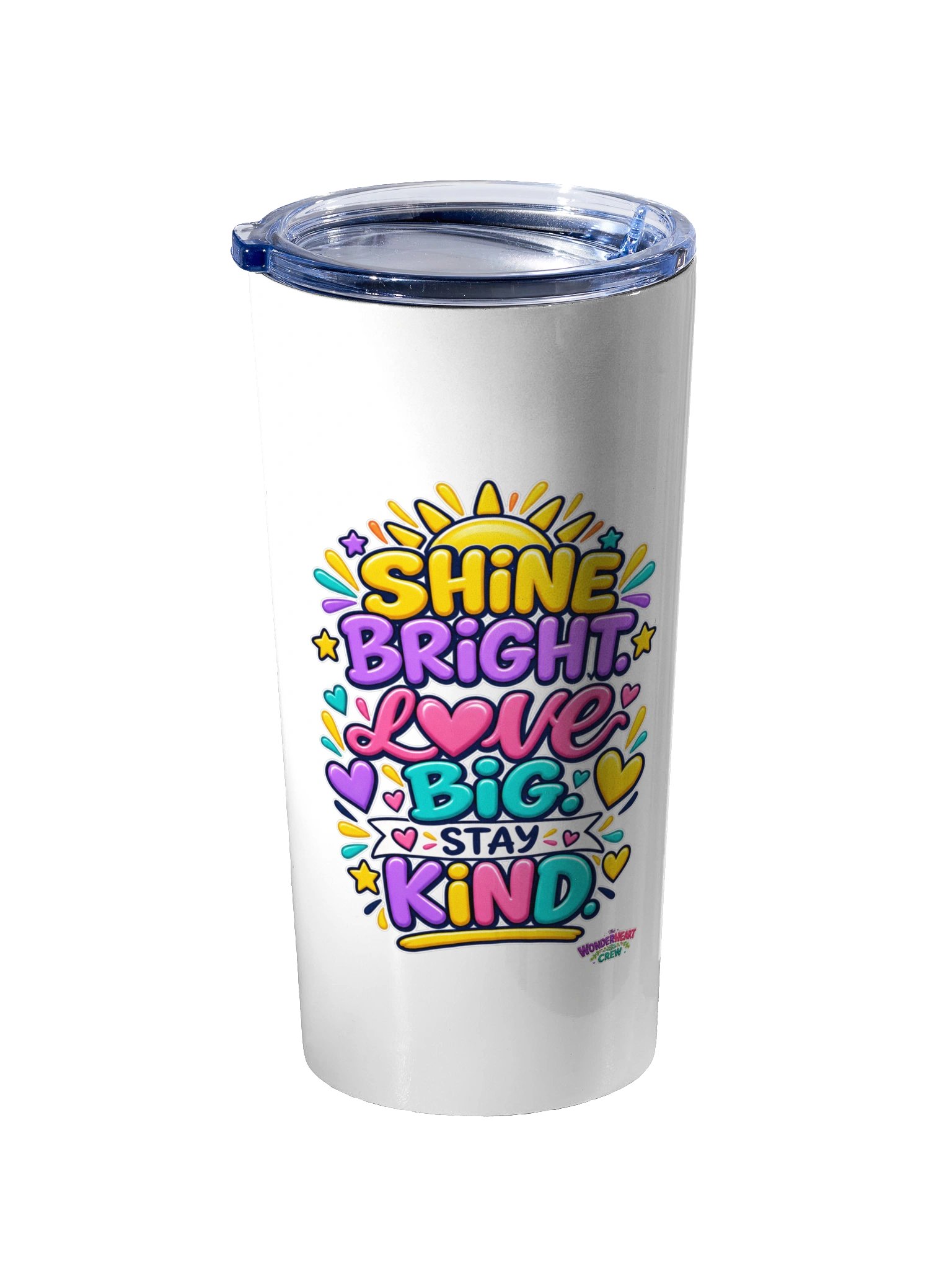 20oz Stainless Steel Inspirational Tumbler - Shine Bright. Love Big. Stay Kind. product image (2)