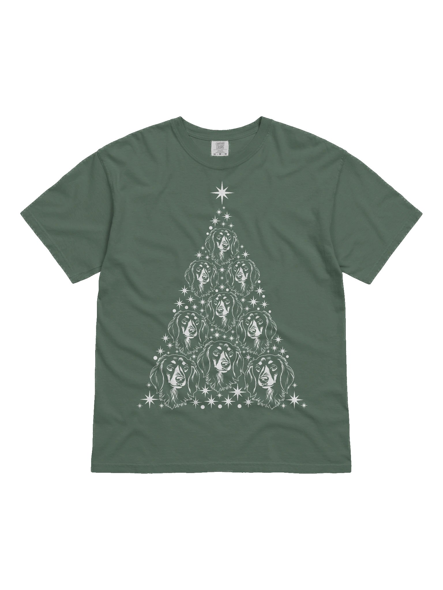 Longhaired Dachshund Christmas Tree T-Shirt product image (2)