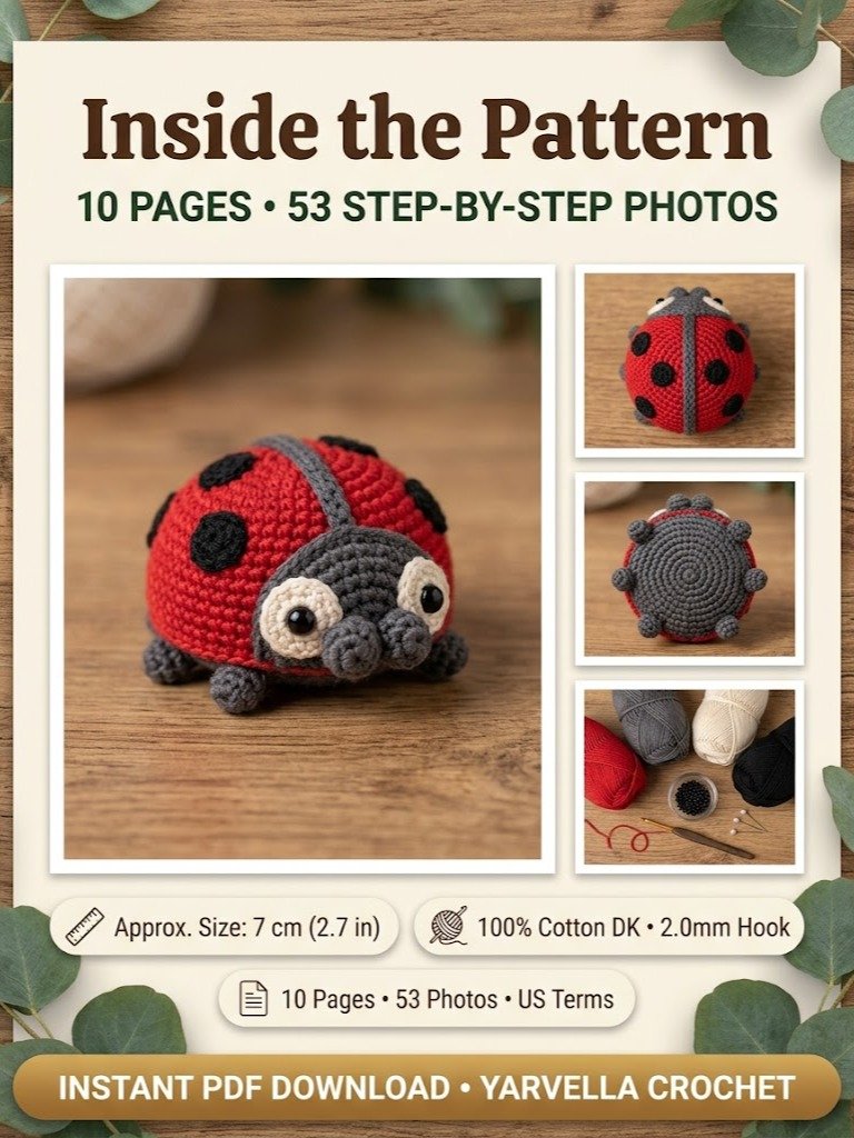 Amigurumi Ladybug Crochet Pattern PDF product image (4)