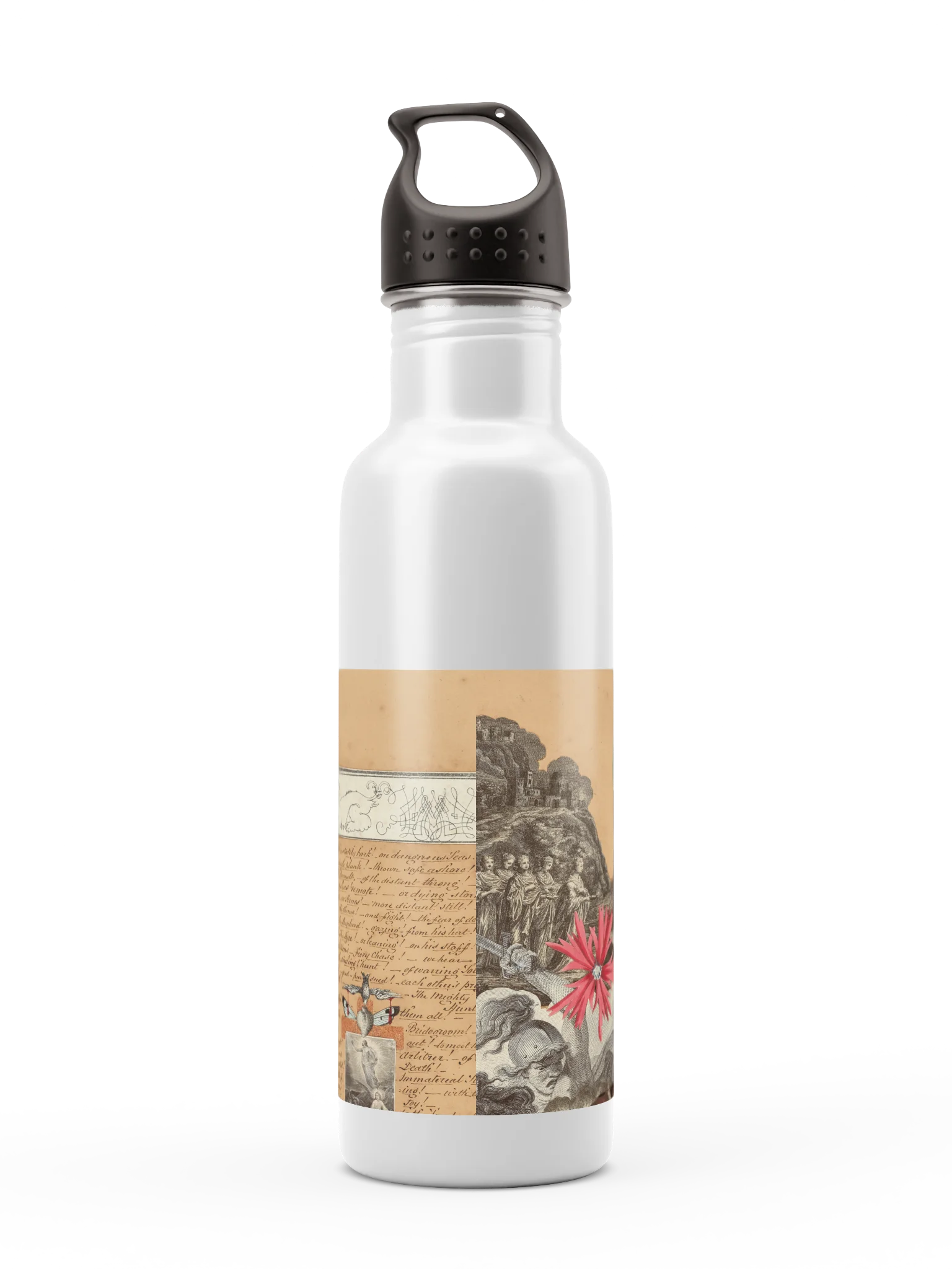 Vintage Floral Collage Water Bottle product image (4)