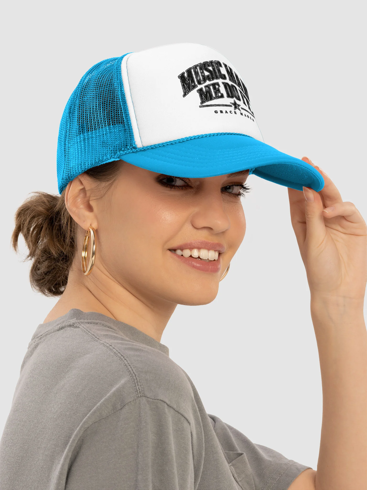 Made Me Do It - Blue trucker product image (7)