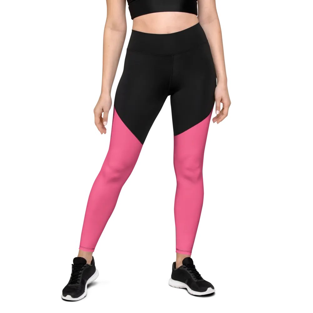 Women's Pink ZKOT Athletic Leggings - Show your Support with Style - Exercise, Fitness, Womenswear product image (5)