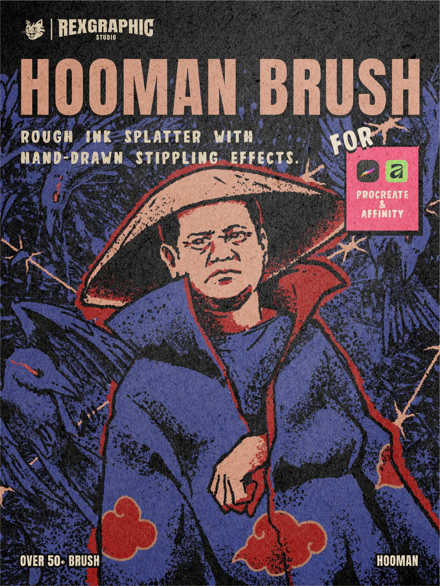 HOOMAN BRUSH - Raw Brush Pack (Procreate & Affinity) product image (2)