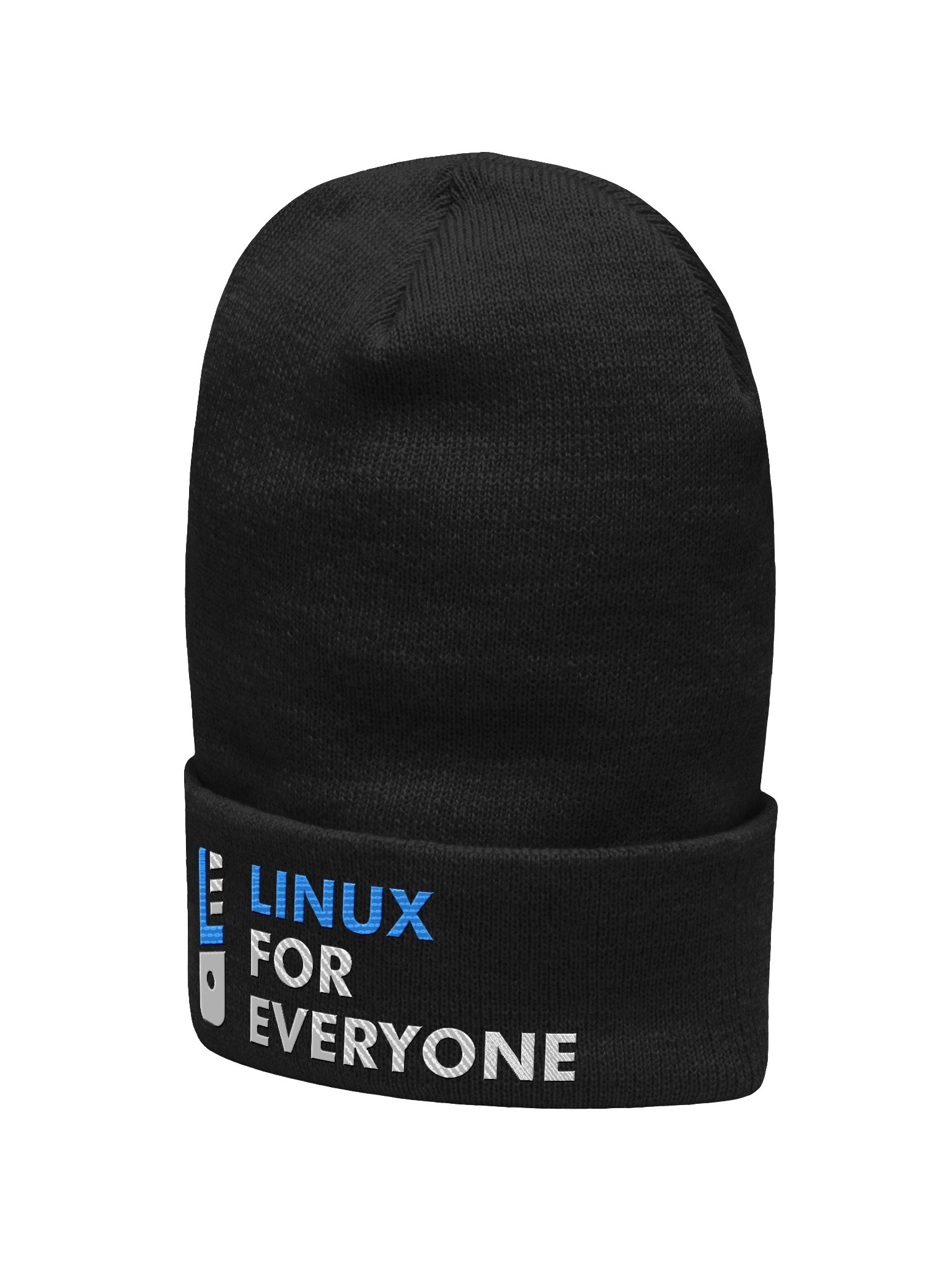 L4E Cuffed Beanie: Dark Mode Aqua product image (4)