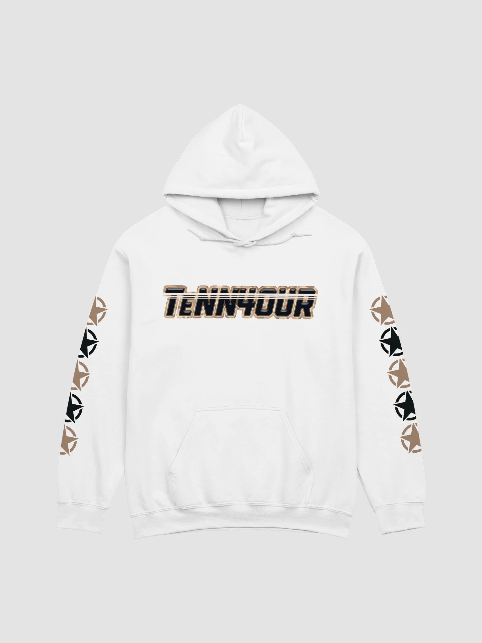 #TeNN4OURARMY Hoodie - Tan & Black product image (1)