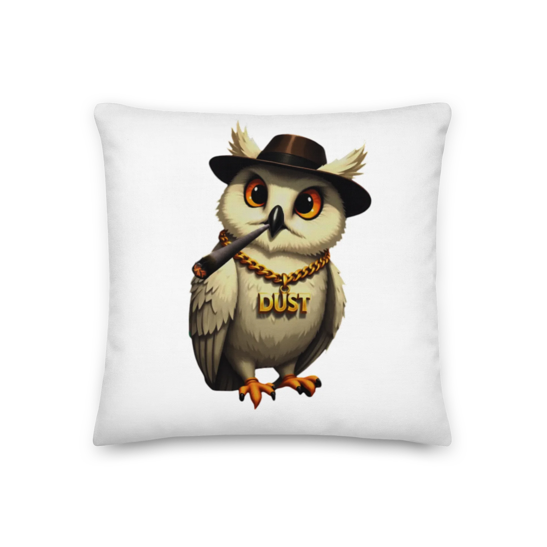 White Owl 18″×18″ Premium Pillow product image (2)