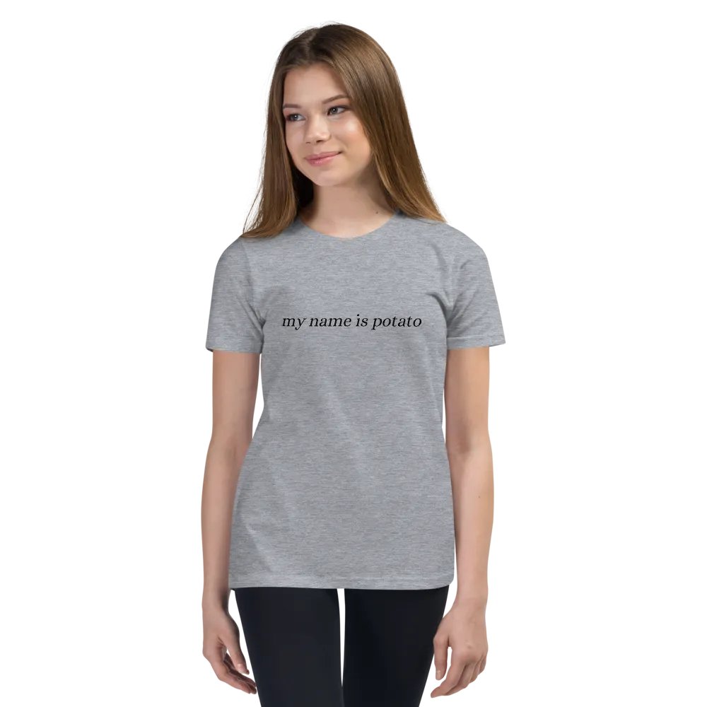 'my name is potato' kids shirt product image (2)