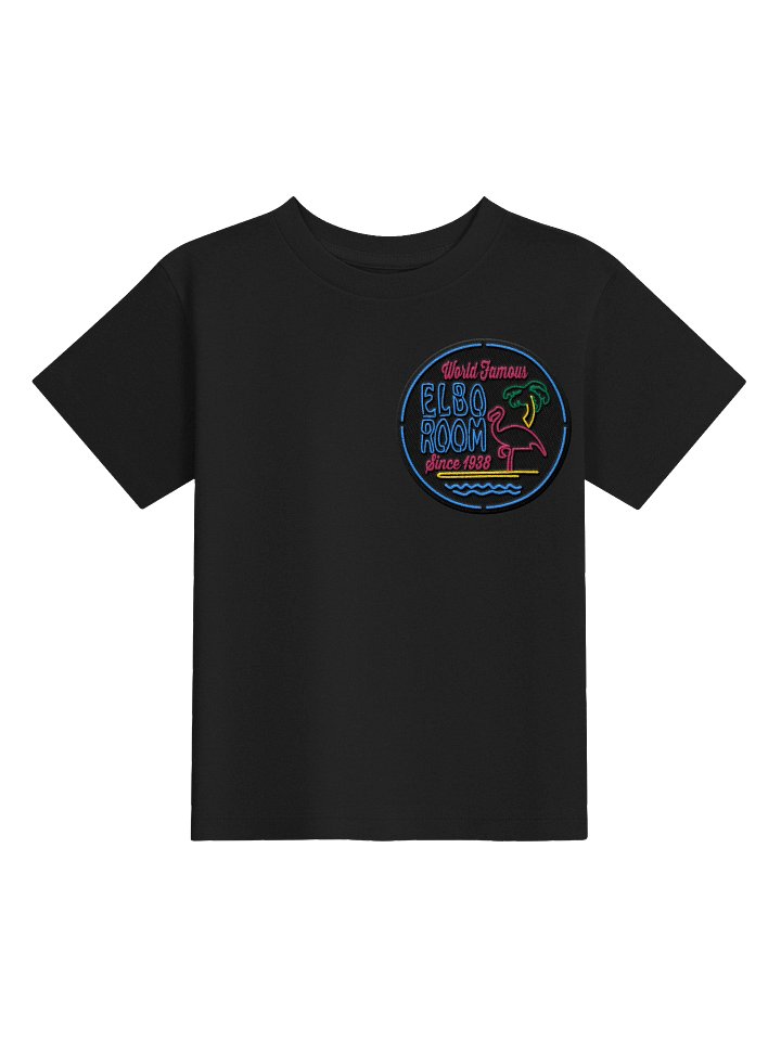 Elbo Room World Famous Neon Flamingo Toddler Tee | Core Black product image (4)