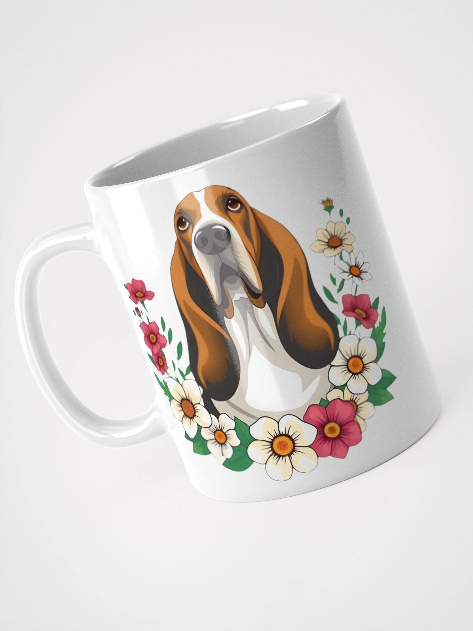 Floral Basset Hound Mug product image (9)