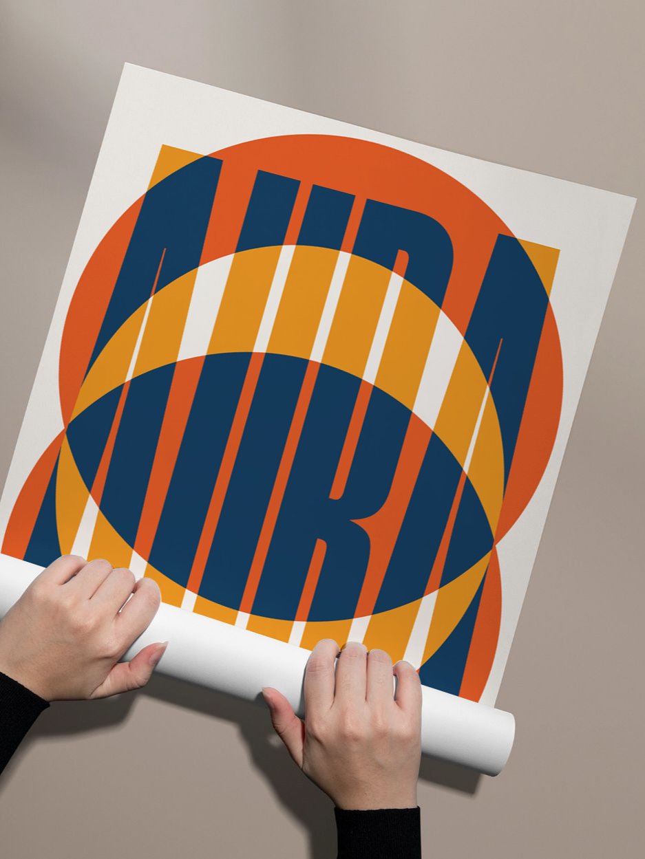 "AURA" Typography Print Poster (Unframe) product image (7)