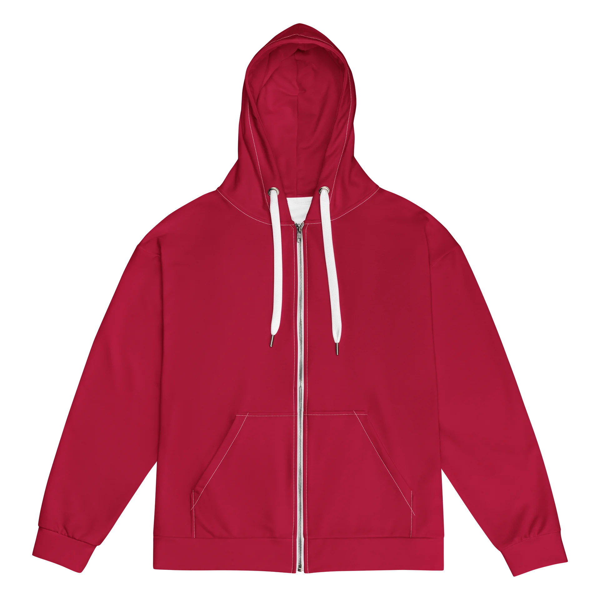 Bold Red All-Over Print Zip Hoodie product image (2)