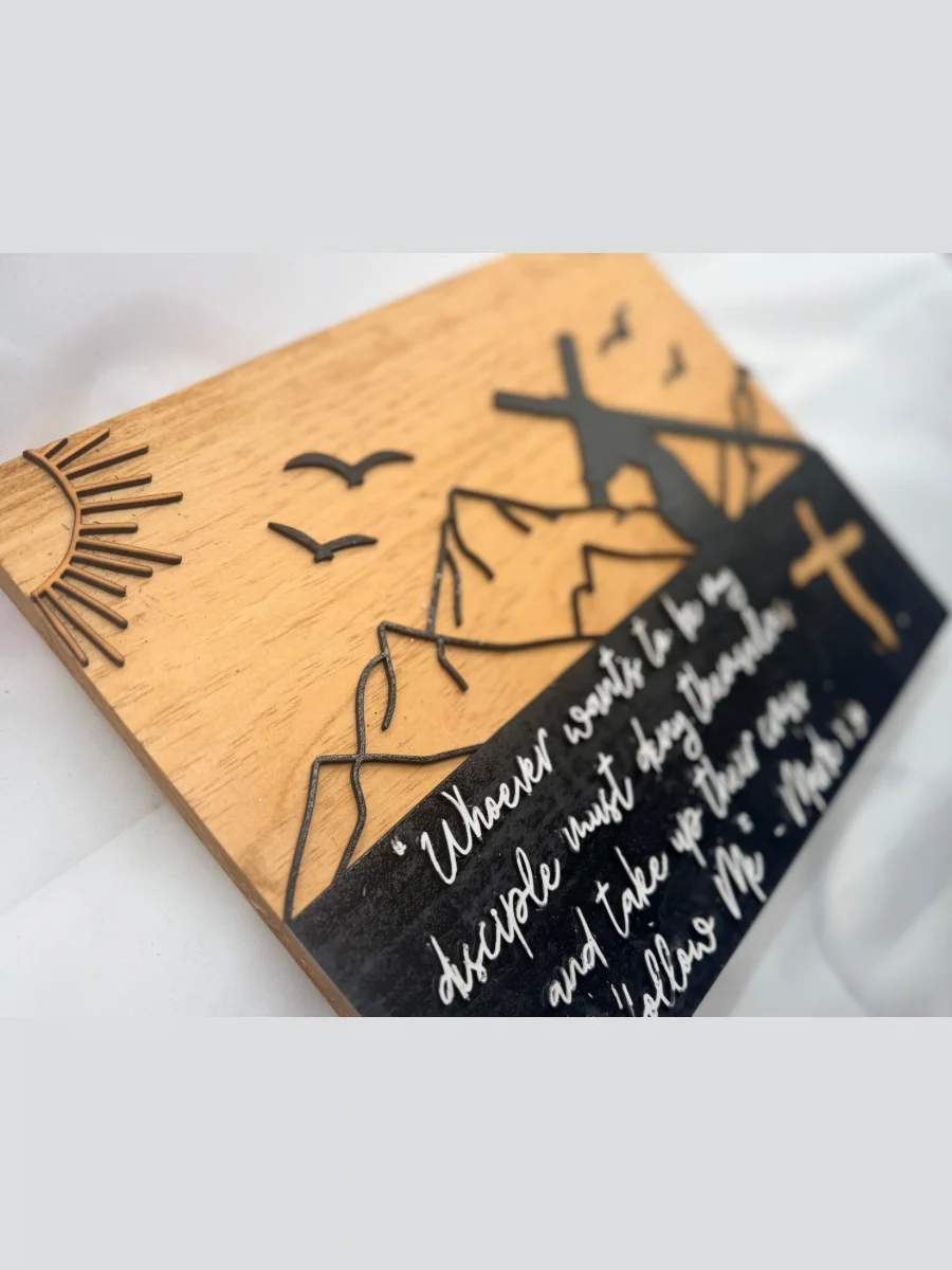 Christian-Faith Wood Sign - Mark 8:34 product image (3)