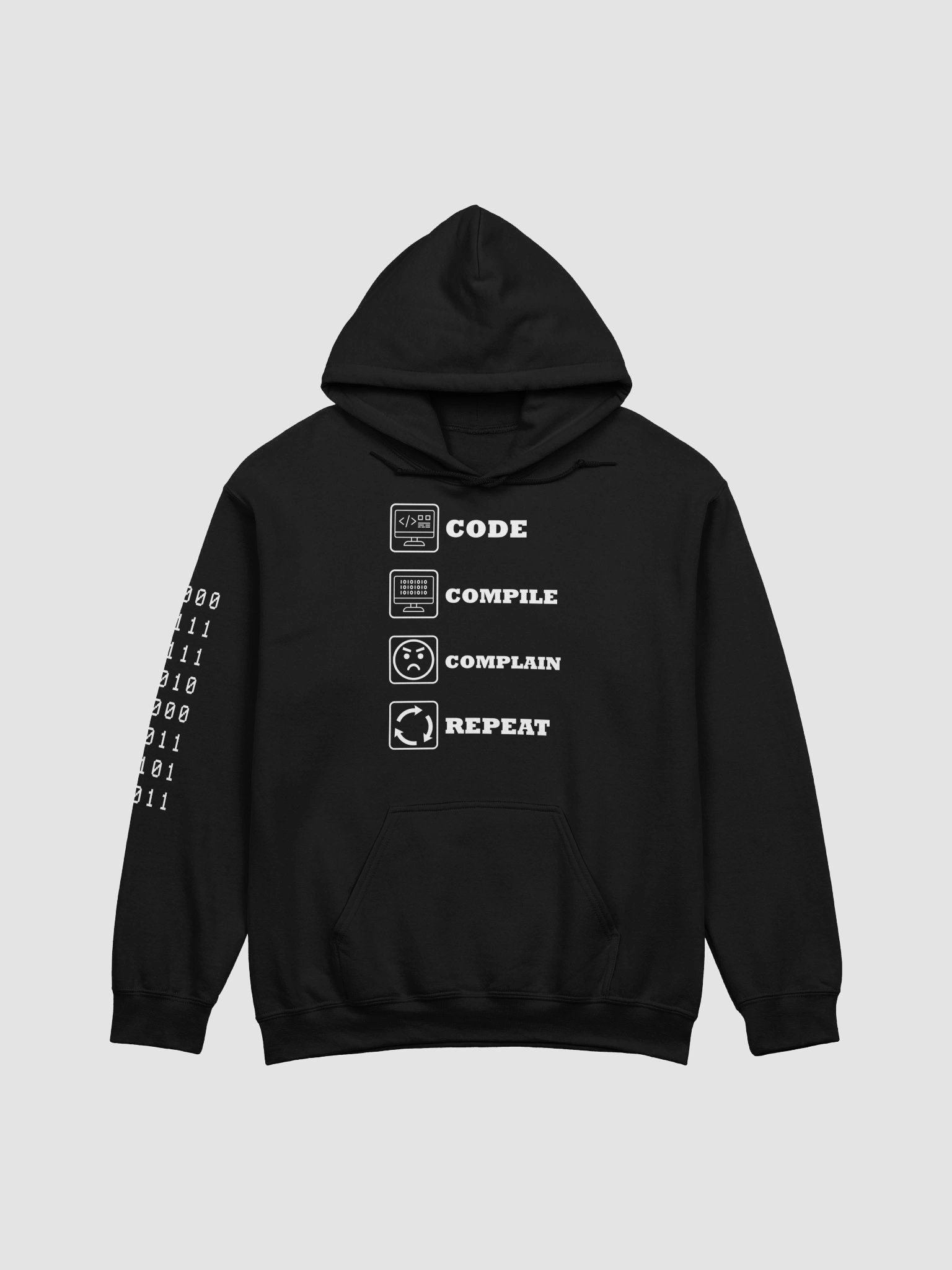 Code, Compile, Complain, Repeat Funny Coding Hoodie product image (27)