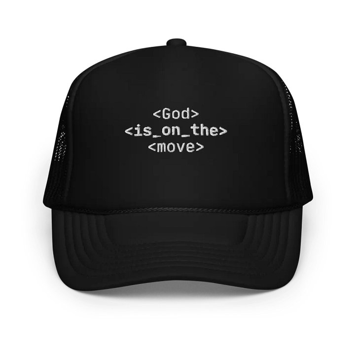God is on the move Trucker product image (1)