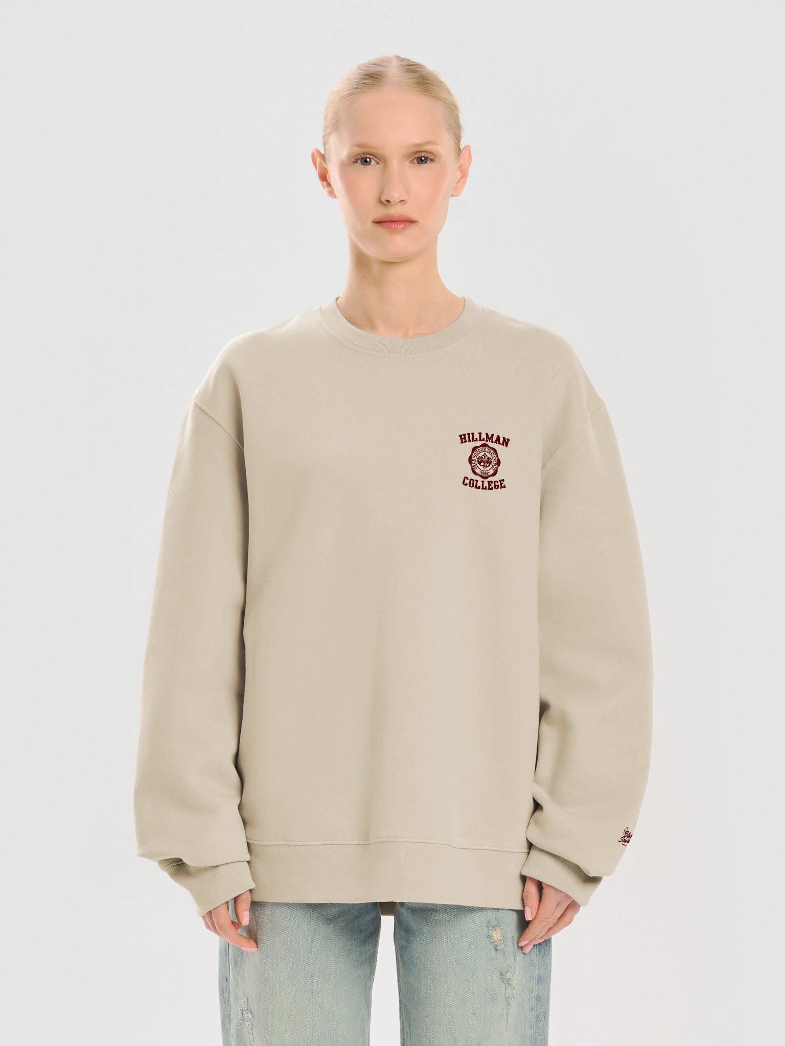 I Ain't Go to Hillman. Oversized tan sweater. product image (9)