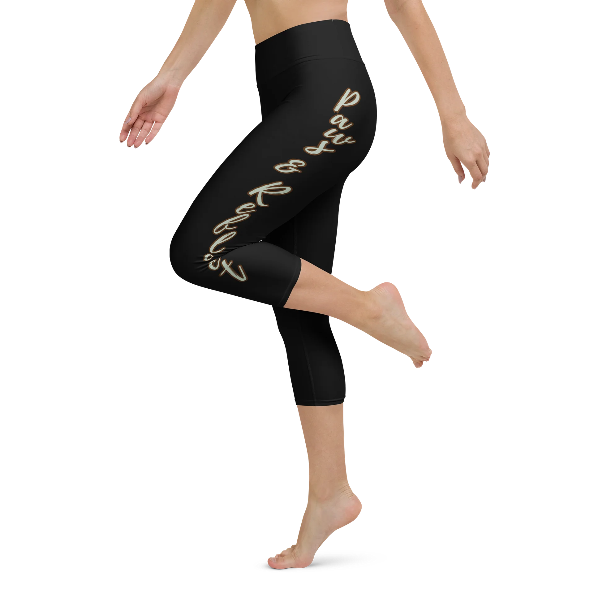 Paws and Reflect Mandala Paw Print Yoga Capri Leggings product image (2)