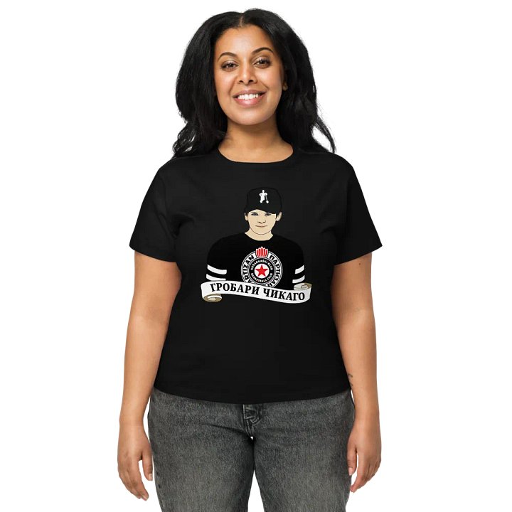 Grobari Čikago KK Partizan Cotton Heritage Women's High-Waisted Tee product image (1)