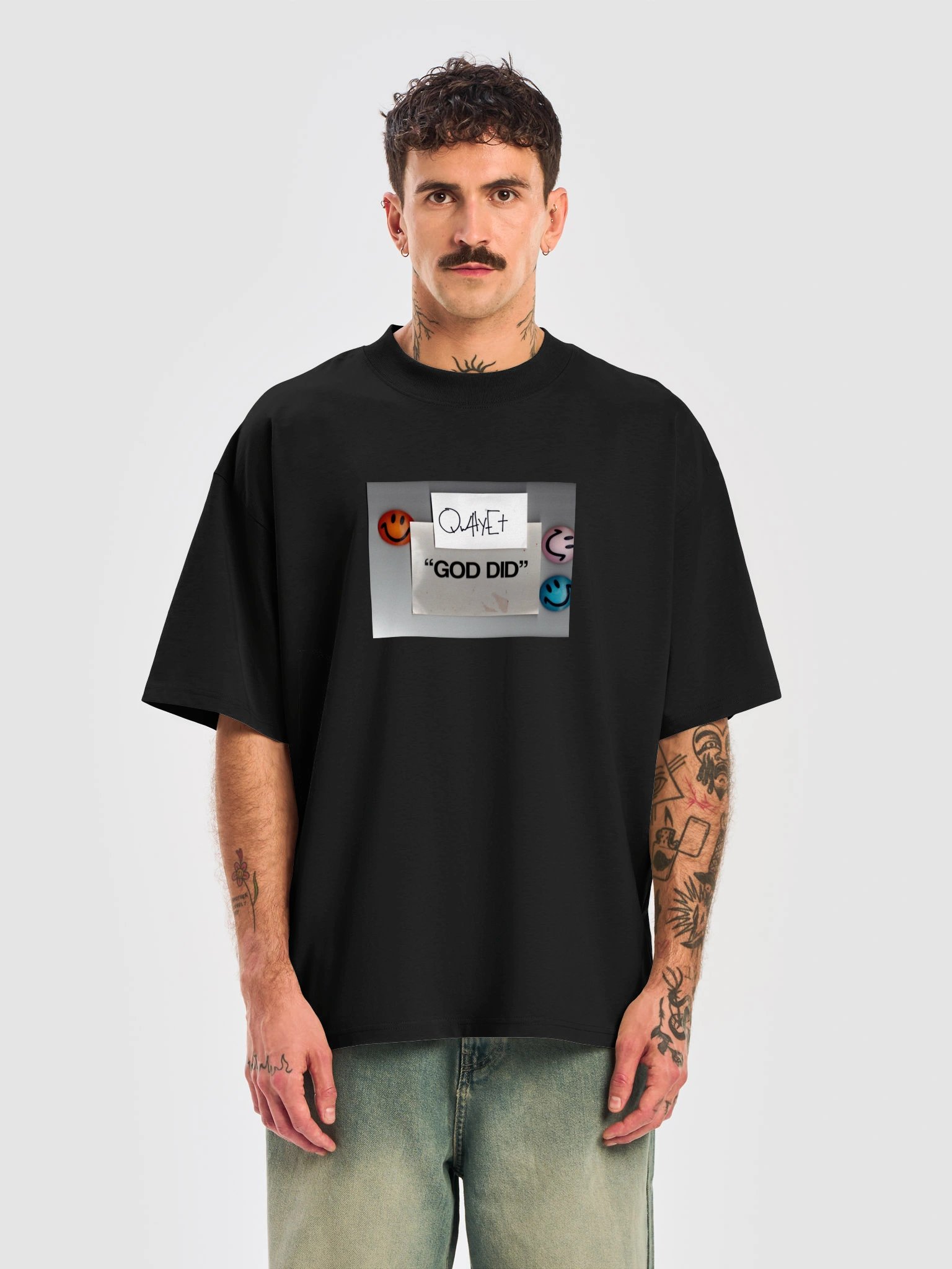 Qwhyet "GOD DID" Smiley Tee product image (5)