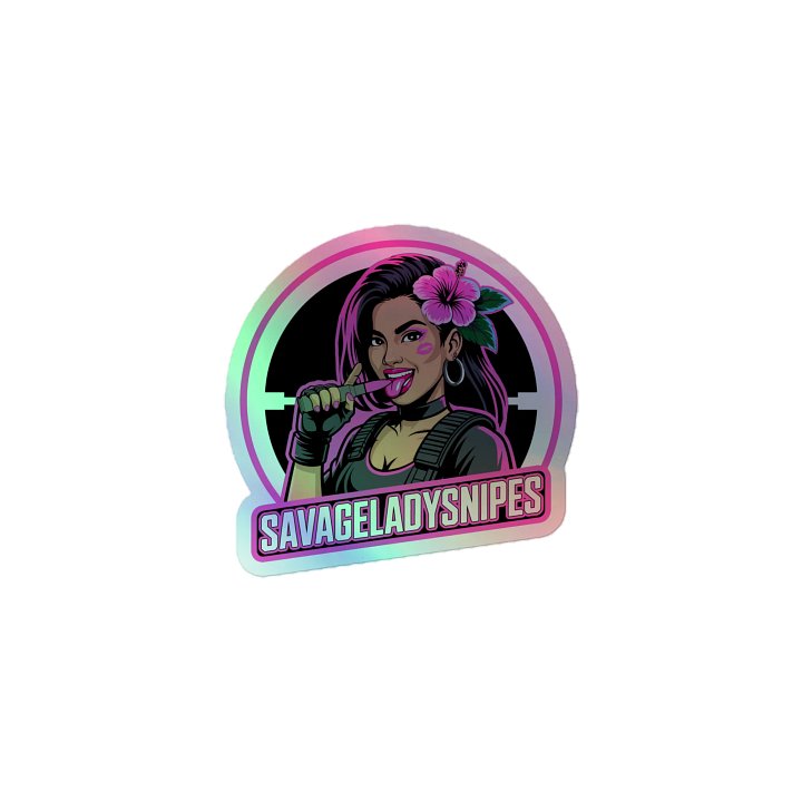 Savage Lady Snipes Holographic Sticker product image (1)