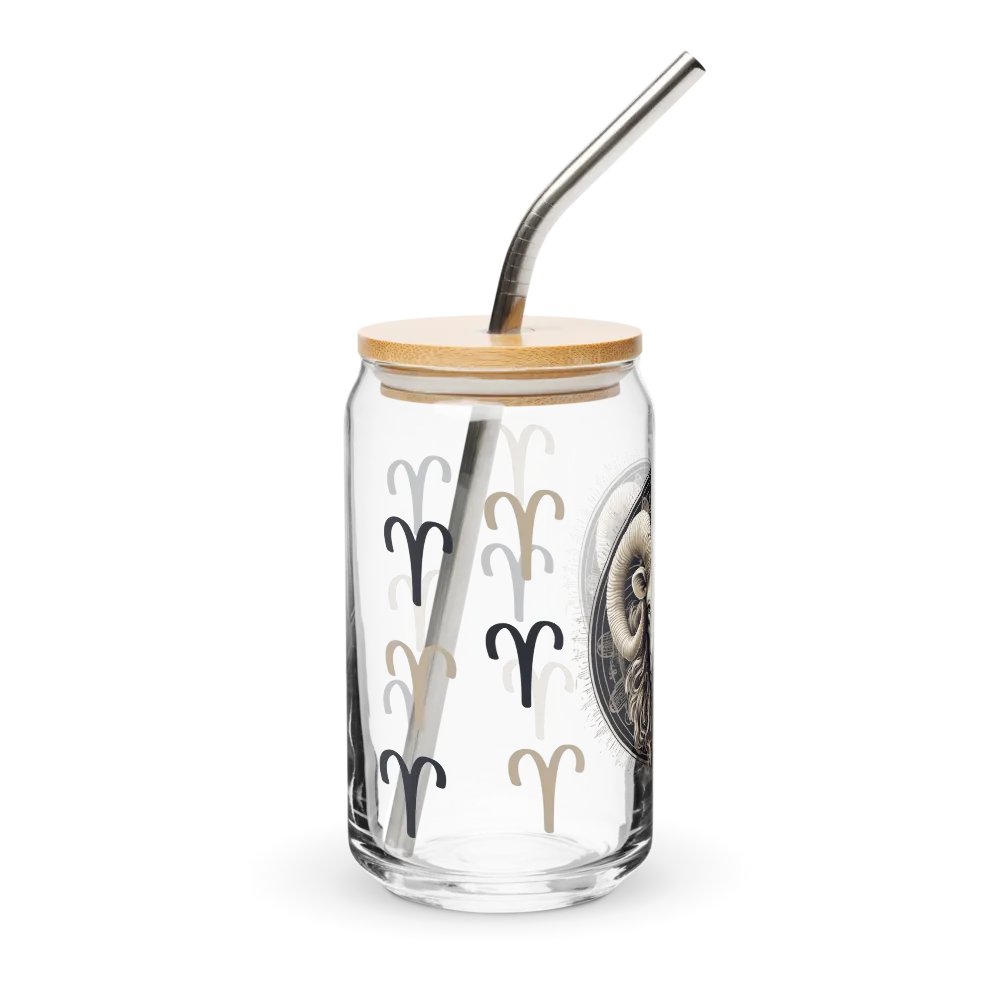 Aries Ram Zodiac Glass Can Sipper product image (5)