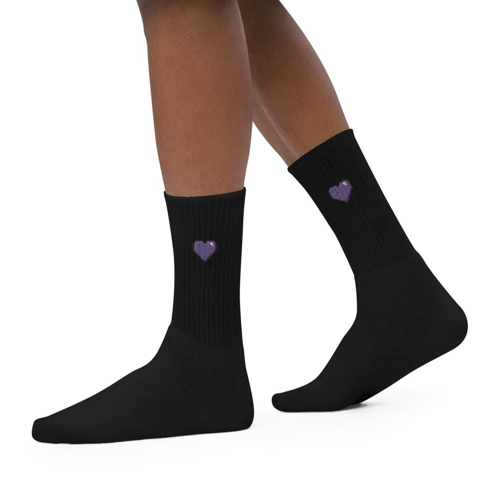 HollyRex Pixel Heart Embroidered Socks product image (8)