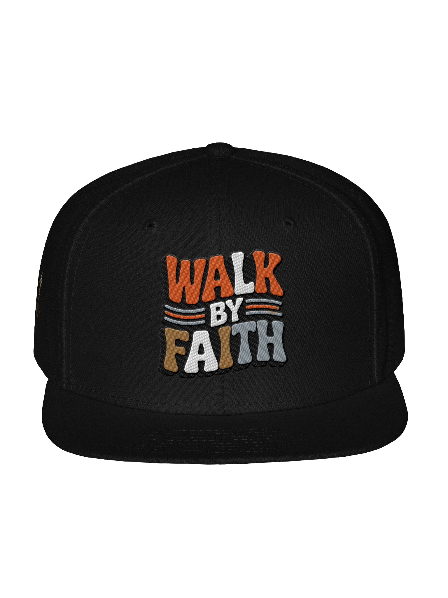 Walk By Faith Embroidered Snapback Cap with Right logo product image (1)