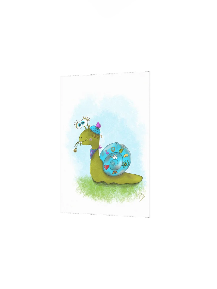 Whimsical Snail Adventure Poster - Snailbert the Peace Snail product image (2)