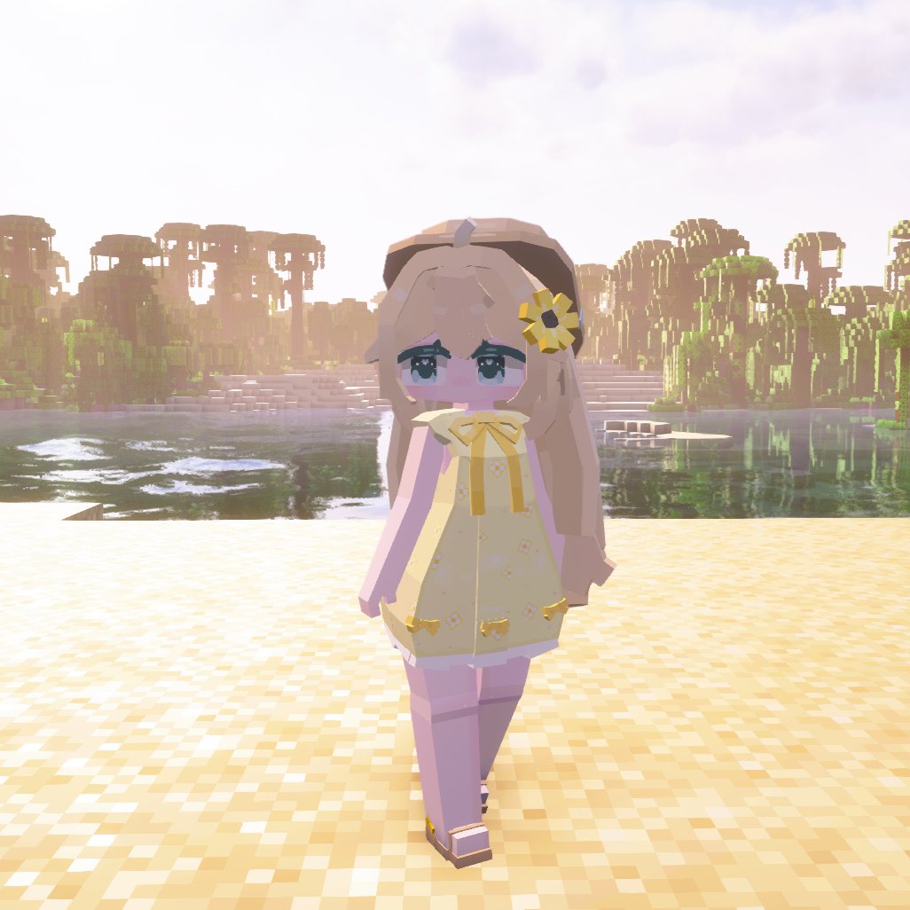 Yes Steve Model | Sunflower chibi (free) product image (3)