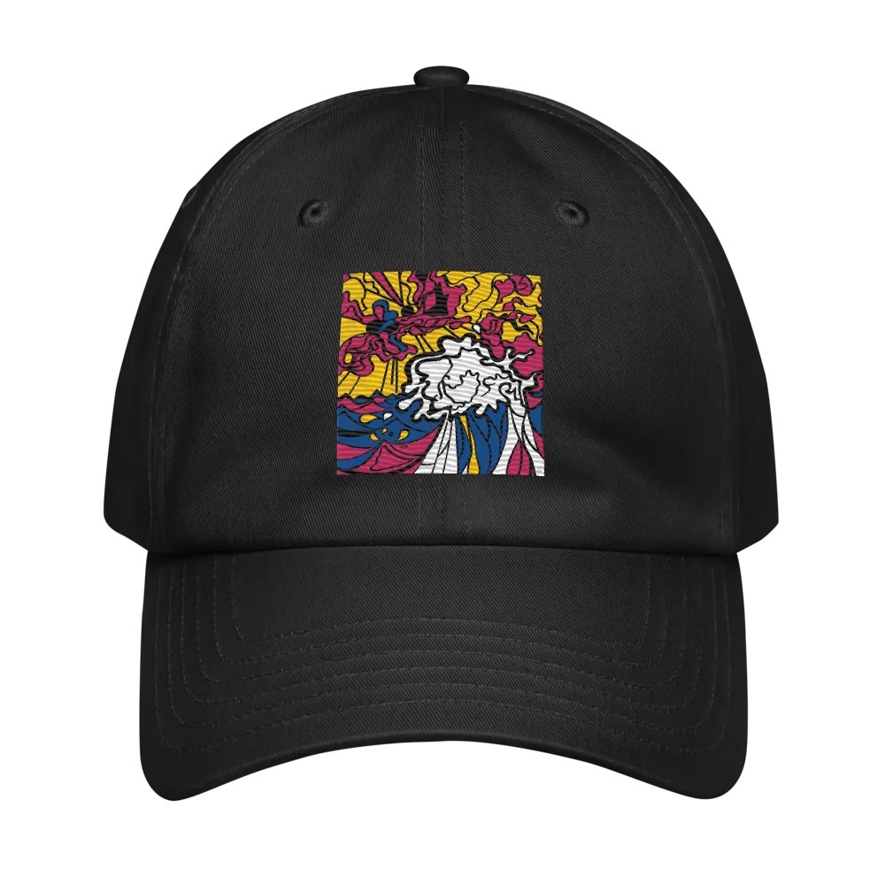Explosive Energy Abstract Art Dad Hat - Wave at Sunset product image (1)