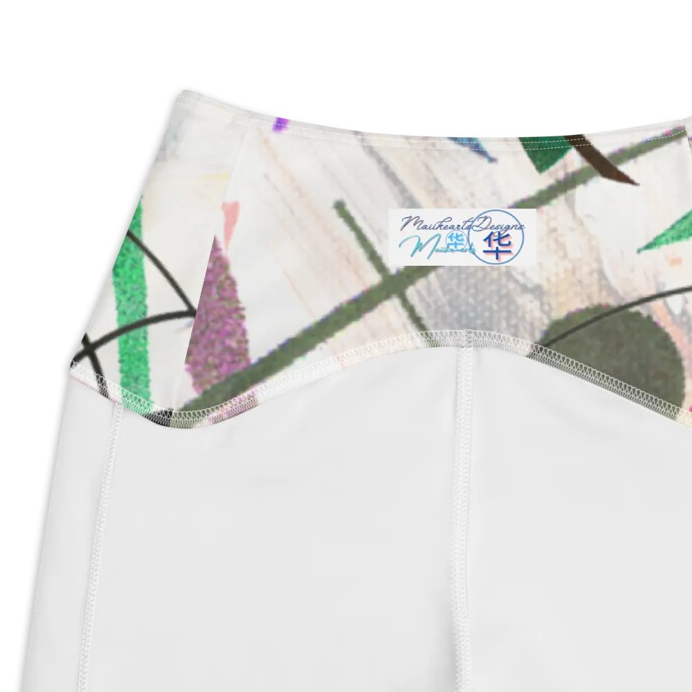 Abstract Lithographic Pattern Design Leggings with pockets - V2 product image (7)