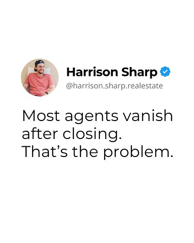 People don’t refer agents because of one transaction.
They refer agents who continue showing up.