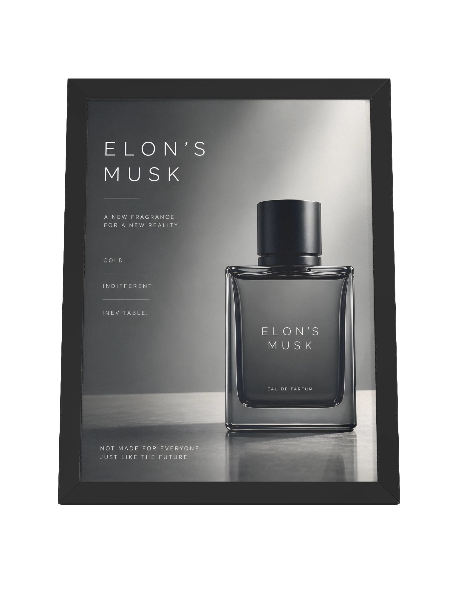 Elon's Musk – Dystopian Men's Fragrance Advertisement (Framed) product image (4)