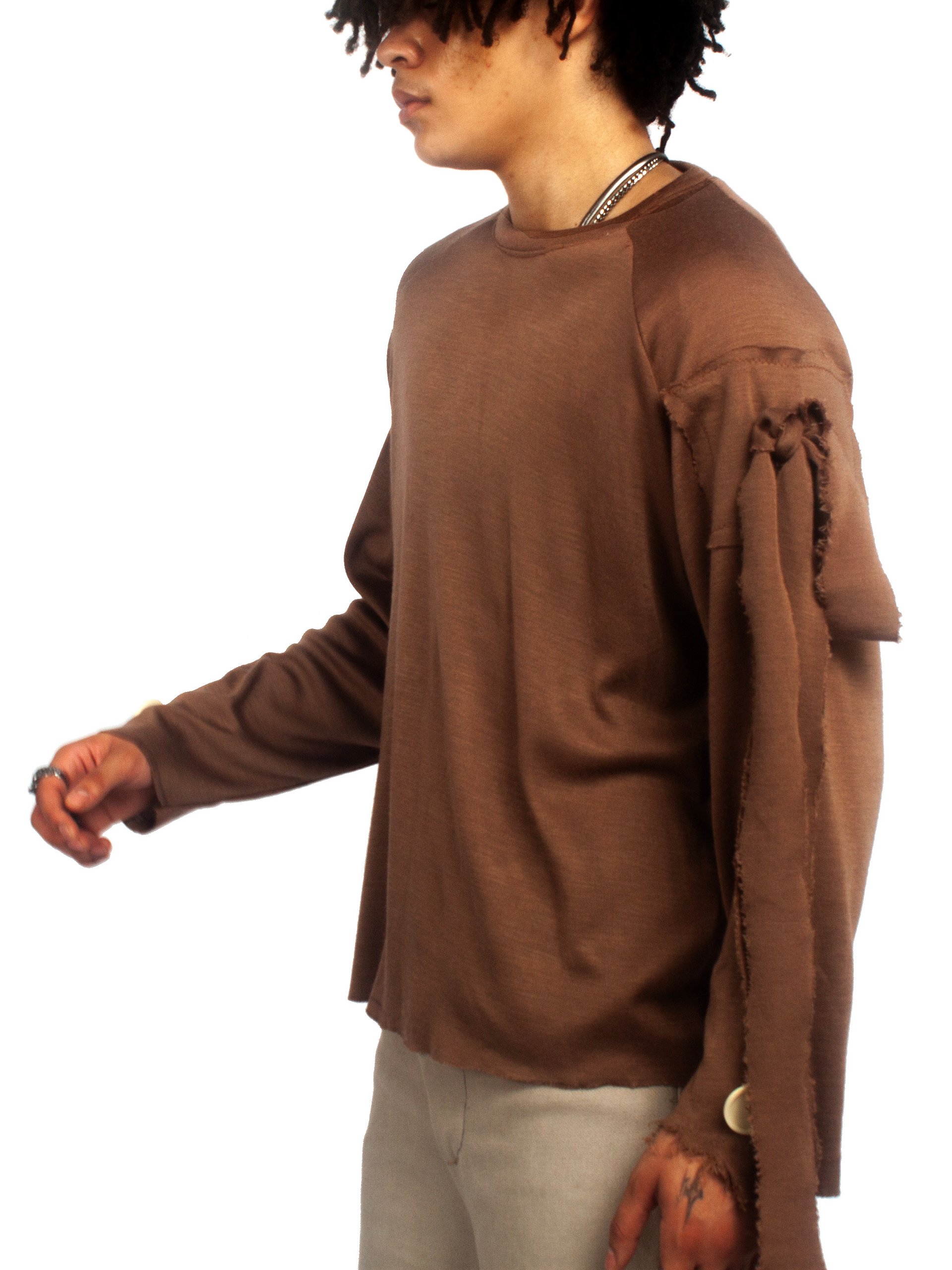 RAGLAN TEE L - BOW - BROWN product image (2)