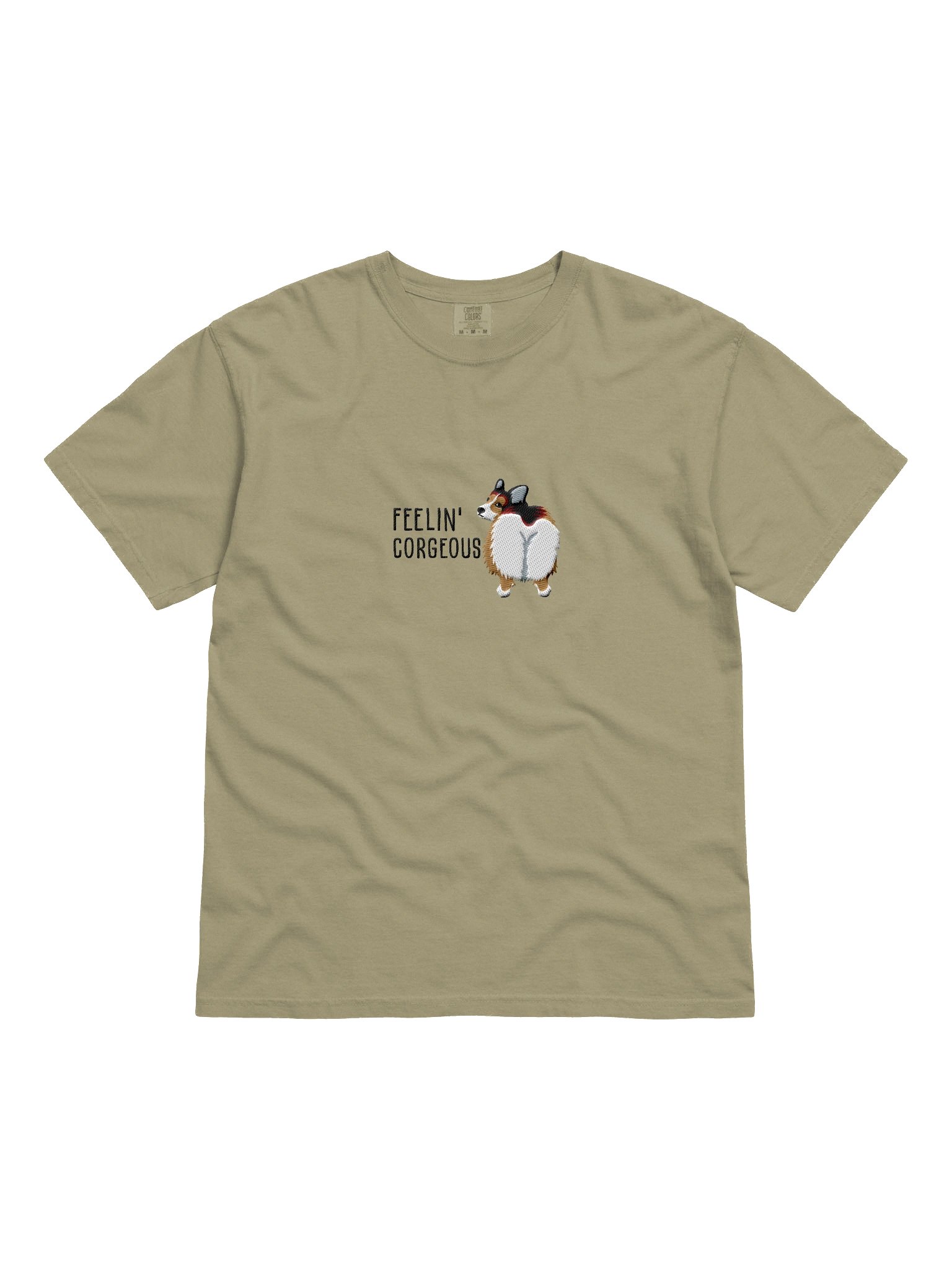 Feelin' Corgeous T-Shirt(Embroidered) of a Pembroke Welsh Corgi(Sable) product image (4)