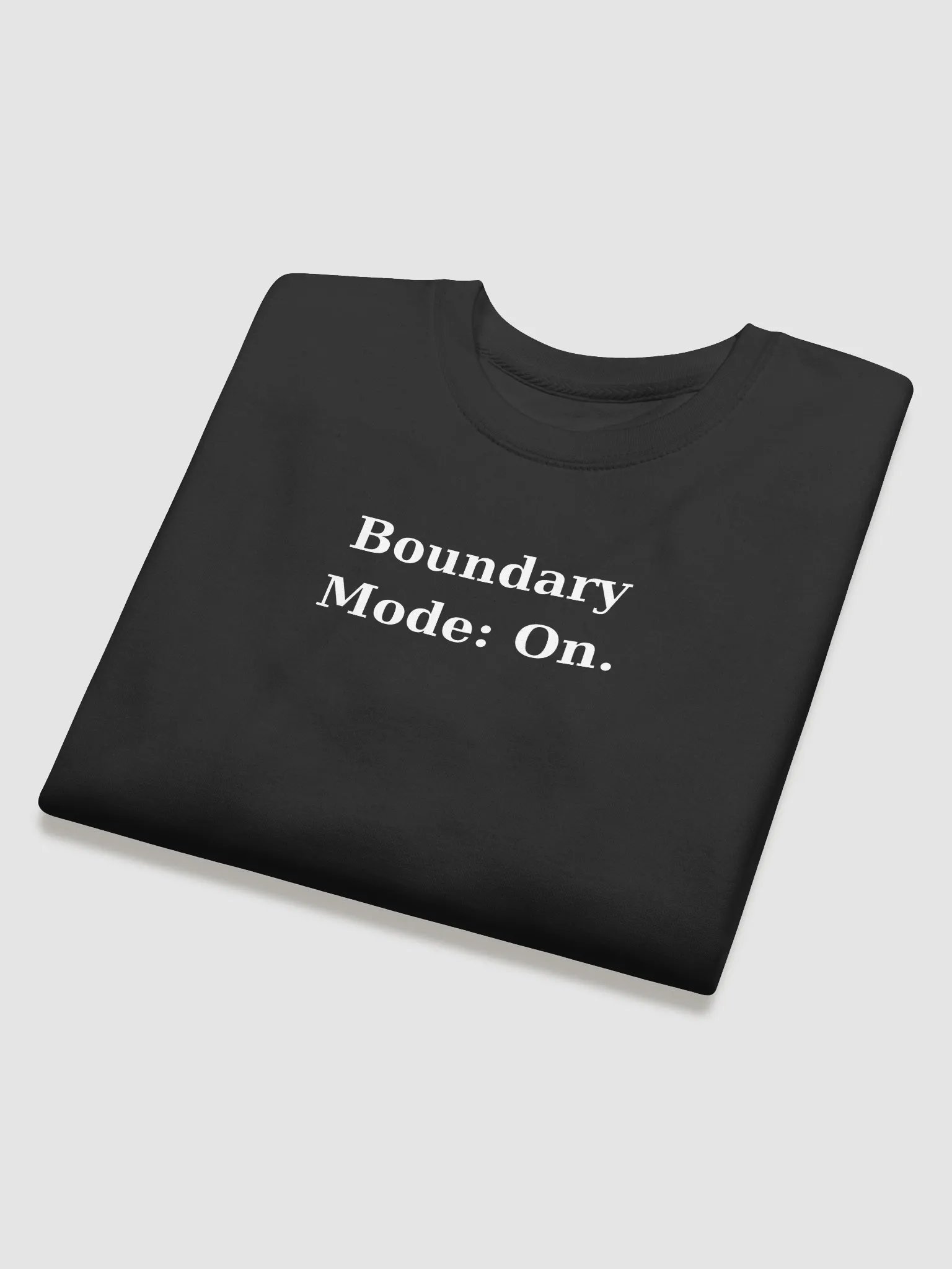 Boundary Mode: On. – Premium Black Sweatshirt product image (4)