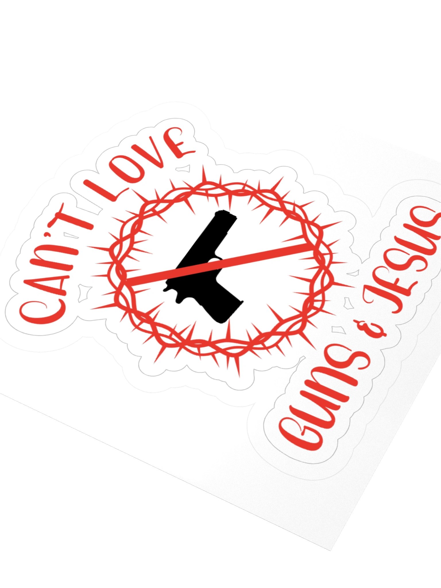 Can't Love Guns and Jesus Stcker product image (8)