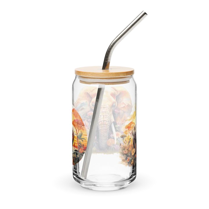 Elephant Elegance Can-Shaped Glass product image (2)