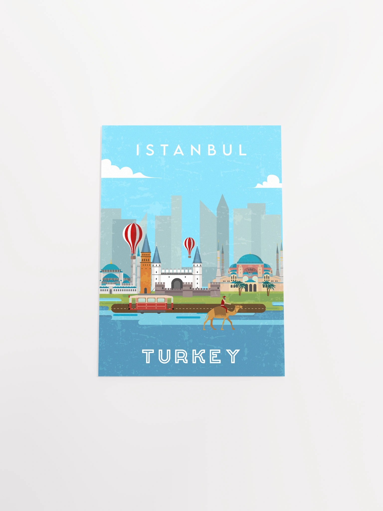 Istanbul, Turkey — Retro travel minimalist poster, retro travel art product image (9)