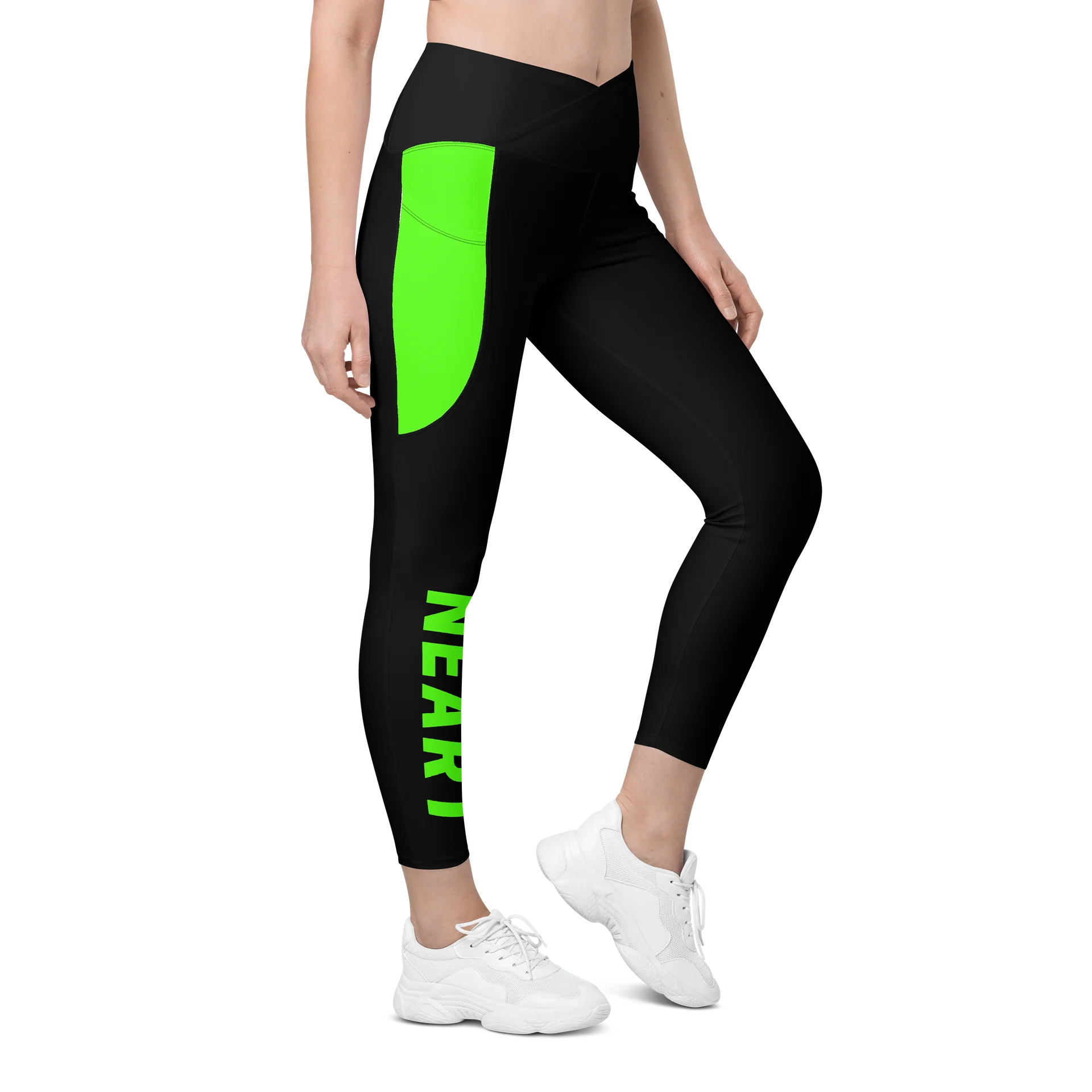 Nearth Meaning Strength | Crossover Semi Compression Workout Leggings with Pockets & Sun protection product image (2)