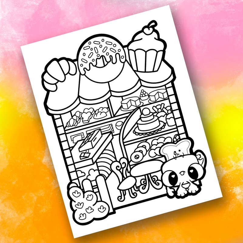 Nicholas & Crispin's Bakery Coloring Page product image (1)